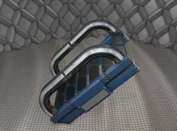 Sci-Fi Stairs - 11 - Blue Version  Low-poly  3D model