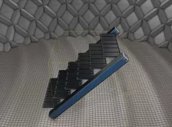 Sci-Fi Stairs - 15 - Blue Version  Low-poly  3D model