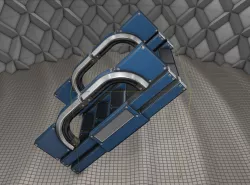Sci-Fi Stairs - 3 - Blue Version  Low-poly  3D model