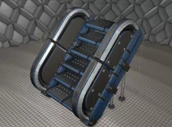 Sci-Fi Stairs - 32- Blue Version 3D model