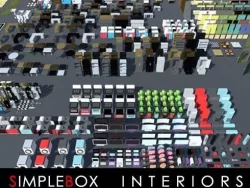 SimpleBox Interiors for indie game developers Low-poly  3D model