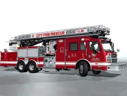 Special Fire-Rescue vehicle Low-poly  3D model