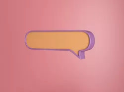 Speech Bubble long 3D model