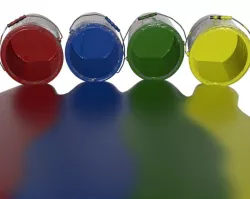 Spilled Paint 4 colors 3D model