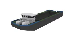 Split Hopper Barge - Self Propelled 3D model