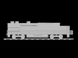 tain with track in low poly  3D model