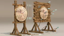 Target by arrow in 3D model Low-poly  3D model