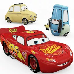 Toys  Cars  Lightning McQueen  Guido Luigi 3D model