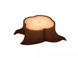 Tree Stump Low-poly  3D model