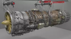 Turbo Jet Engine 3D model
