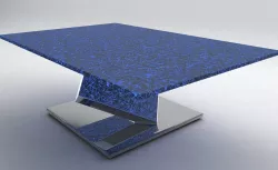 Ultrarealistic glass futuristic table 3D model