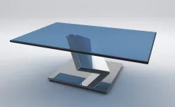 Ultrarealistic glass futuristic table 3D model