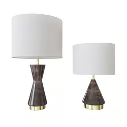 West Elm Metalized Glass Table Lamp Grey 3D model