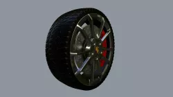 Wheel Low-poly  3D model
