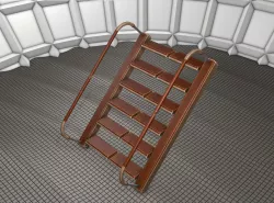 Wood Stairs - Construction Element 19 Low-poly  3D model