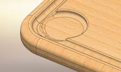 wooden board made of solid beech