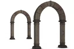 Wooden Medieval Archway 3D model