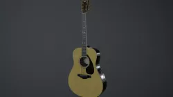 Yamaha Acoustic Guitar Low-poly  3D model