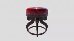 Classic oath / leather stool