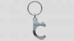 Coin Holder with Antimicrobial Door Opener