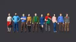 Colored Lowpoly People Vol.2 Shaded