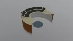 Console Semi-Circle Single