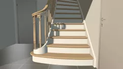 continuous handrail between stairs