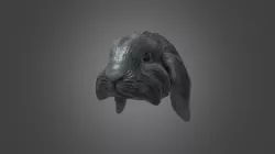 Custom made grey lop / bunny jewelry