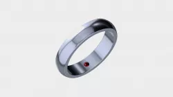 D-shape men's plain wedding band // 4.0mm width