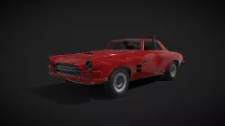 Demolition derby car - Low poly model