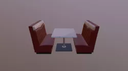Diner Booth & Table