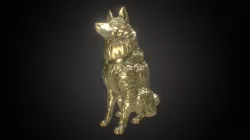 Dog Figurine sculpt (Finnish Spitz) (PBR)