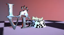 Dog's bowl and bone
