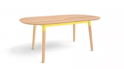 Edelweiss Extending Dining Table, Ash and Yellow