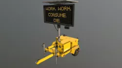Electronic Road Sign - Game Asset