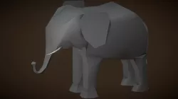 Elephant Low Poly