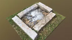 Fireplace firepithole square campfire stones