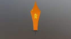 Flame Sworsman Sword - Low poly