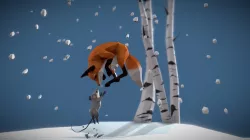 Fox and mouse playing in the air