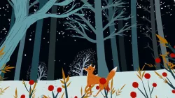 Fox in the Winter Forest