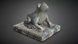 Frog Statue - Low Poly