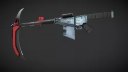 Futuristic Scythe Machine Gun