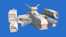 Futuristic Space Ship (Clay)