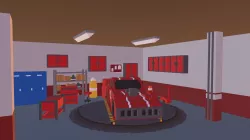 Garage Scene Voxel Art