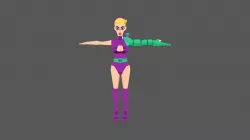 GIRL Character Lowpoly