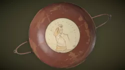 Girl playing with a spinning top