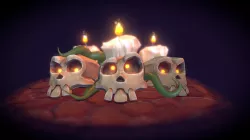 Halloween - Candle Skull