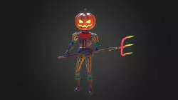 Halloween Pumpkin Lantern Knight