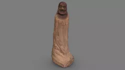 Hand-Carved Buddha Head