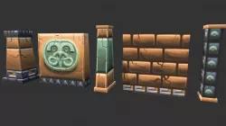 Hand Painted Modular Building Assets